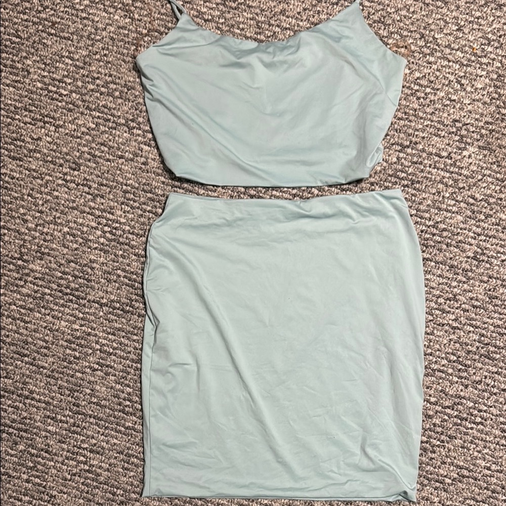 Women's Mint Skirt Set